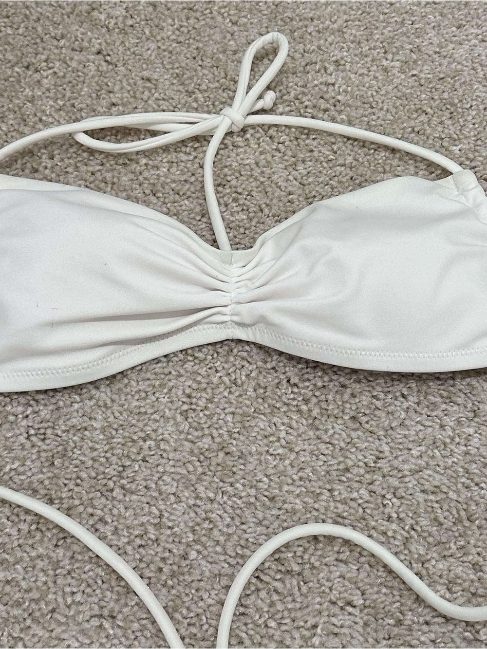 Victoria's Secret White Bandeau Bikini Top